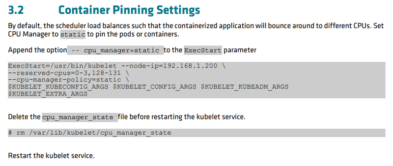 container pinning settings